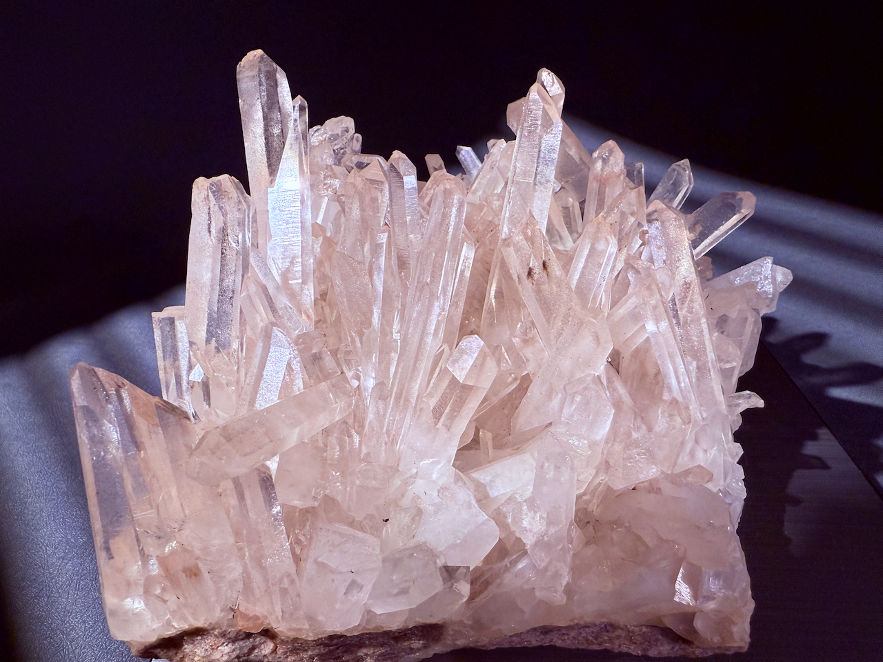 Madagascar Pink Crystal Cluster – Clear & Transparent Beauty