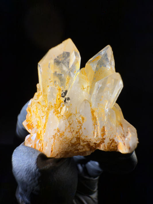 Golden Candle Quartz Crystal Cluster 005