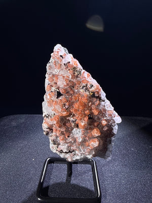 Hematite Quartz with Pyrite and Chalcopyrite specimen from huya, jiangxi — red to reddish-brown, vitreous to metallic luster, transparent to opaque (7.3×5×5.5 cm) — HEM-0025